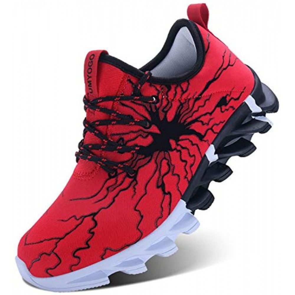 Fashion Graffiti Sneakers Tennis Running Shoes for Men Red